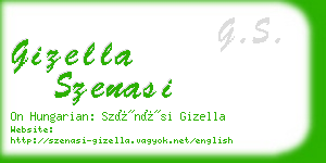 gizella szenasi business card